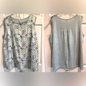 TALBOTS 🩵💚Vibrant Blue Tank Top with Breathable Fabric and Relaxed Fit